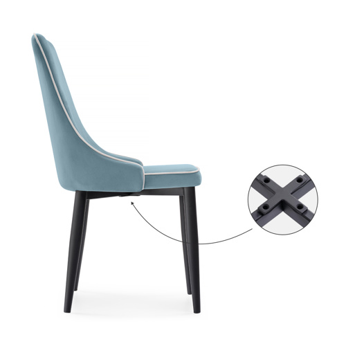 Стул на металлокаркасе Kora 1 light blue, white, black