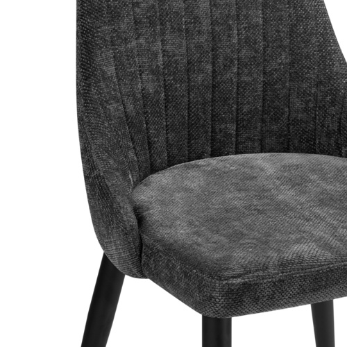 Стул на металлокаркасе Kora black, dark gray