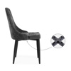 Стул на металлокаркасе Kora black, dark gray