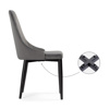 Стул на металлокаркасе Kora dark gray, black