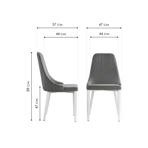 Стул на металлокаркасе Kora light blue, black