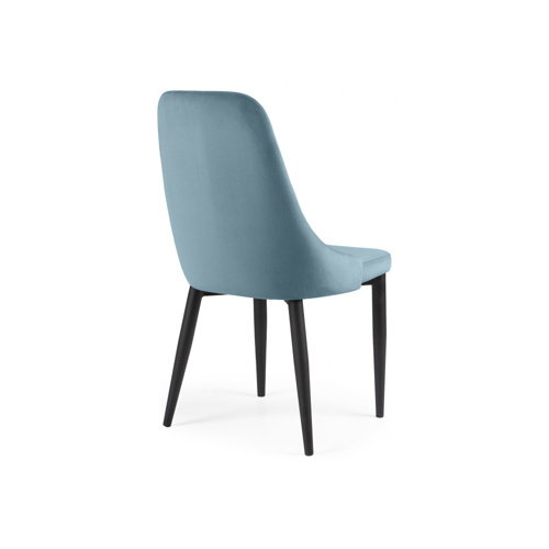 Стул на металлокаркасе Kora light blue, black