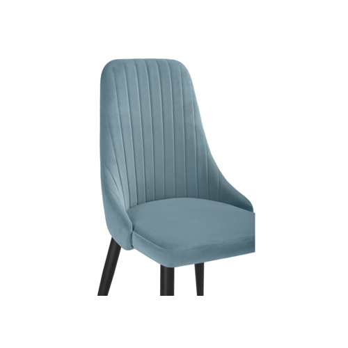 Стул на металлокаркасе Kora light blue, black