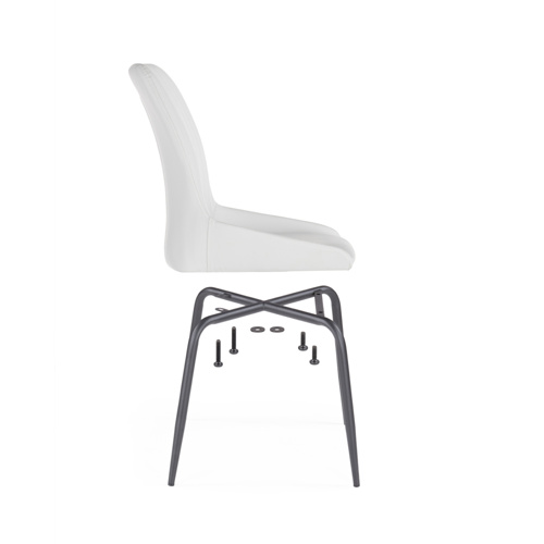 Стул на металлокаркасе Lado white, black