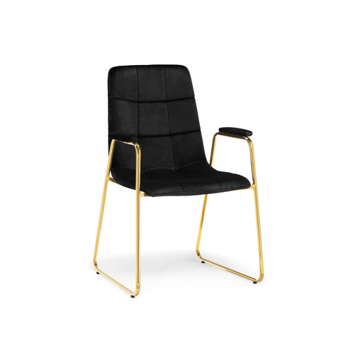 Стул на металлокаркасе Lana black, gold