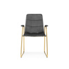 Стул на металлокаркасе Lana dark grey, gold