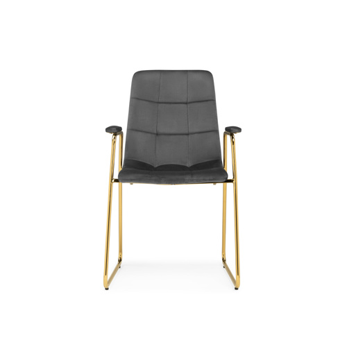 Стул на металлокаркасе Lana dark grey, gold