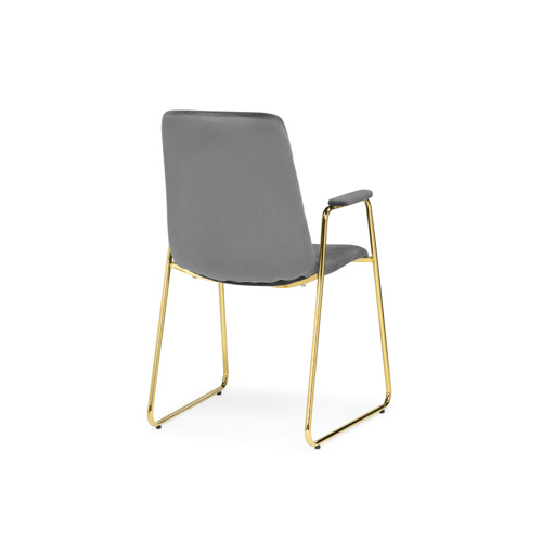 Стул на металлокаркасе Lana dark grey, gold