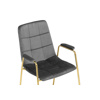 Стул на металлокаркасе Lana dark grey, gold