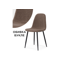 Стул на металлокаркасе Lilu dark brown, black