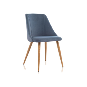 Стул на металлокаркасе Morgan blue, wood