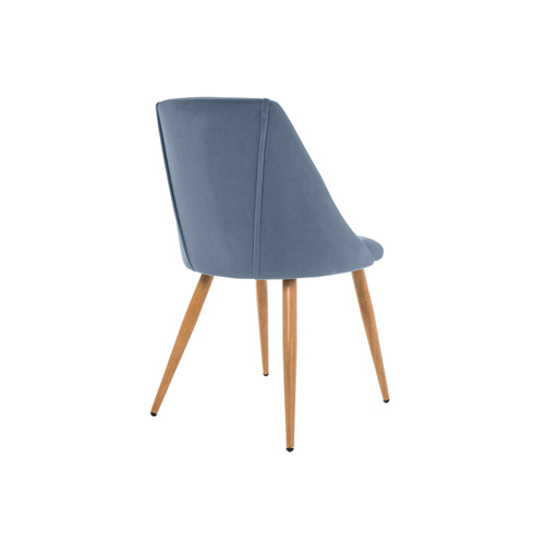 Стул на металлокаркасе Morgan blue, wood