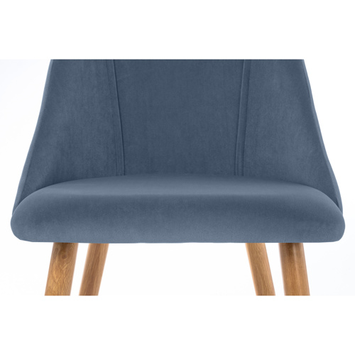 Стул на металлокаркасе Morgan blue, wood