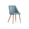 Стул на металлокаркасе Morgan  light blue, wood