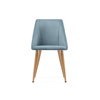 Стул на металлокаркасе Morgan  light blue, wood