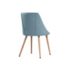 Стул на металлокаркасе Morgan  light blue, wood