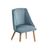 Стул на металлокаркасе Morgan  light blue, wood