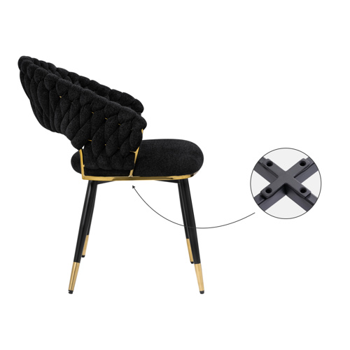 Стул на металлокаркасе Rakel black, gold