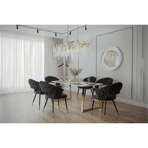 Стул на металлокаркасе Rakel black, gold