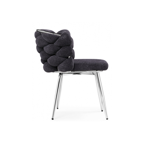 Стул на металлокаркасе Rendi gray-blue, chrome