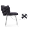 Стул на металлокаркасе Rendi gray-blue, chrome