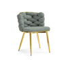 Стул на металлокаркасе Rendi light gray, gold