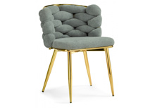 Стул на металлокаркасе Rendi light gray, gold