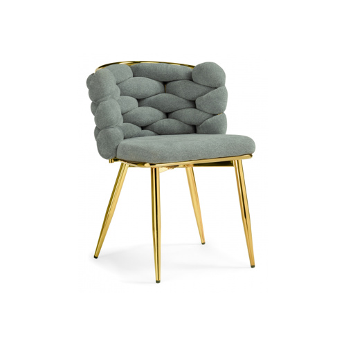 Стул на металлокаркасе Rendi light gray, gold