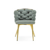 Стул на металлокаркасе Rendi light gray, gold