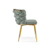Стул на металлокаркасе Rendi light gray, gold