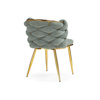 Стул на металлокаркасе Rendi light gray, gold