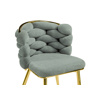Стул на металлокаркасе Rendi light gray, gold