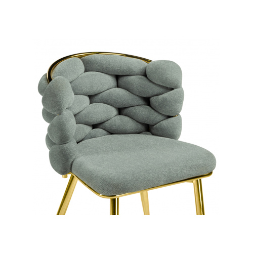 Стул на металлокаркасе Rendi light gray, gold