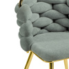 Стул на металлокаркасе Rendi light gray, gold
