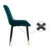 Стул на металлокаркасе Seda 1 green, gold, black