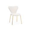 Стул на металлокаркасе Solo white, gold