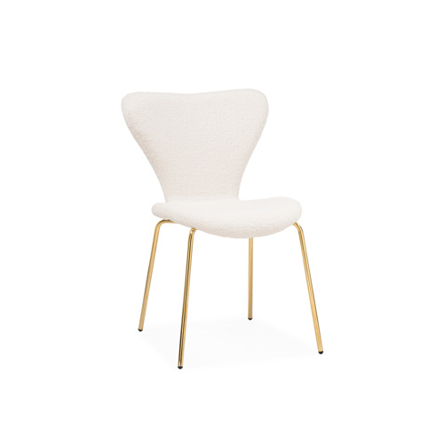 Стул на металлокаркасе Solo white, gold