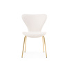 Стул на металлокаркасе Solo white, gold