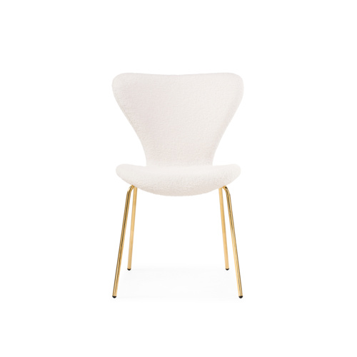 Стул на металлокаркасе Solo white, gold