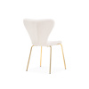 Стул на металлокаркасе Solo white, gold