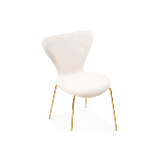 Стул на металлокаркасе Solo white, gold