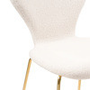 Стул на металлокаркасе Solo white, gold