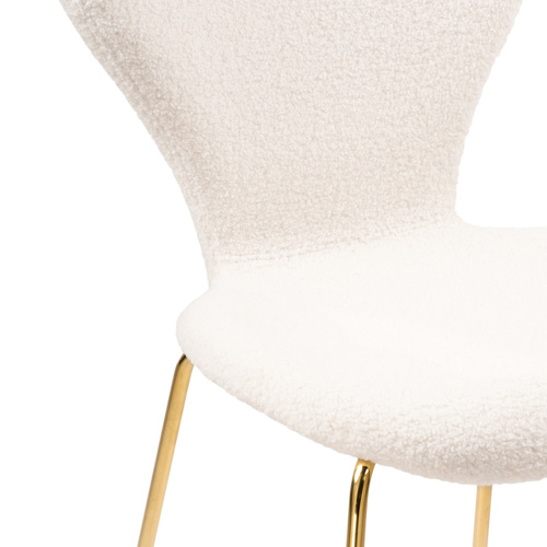 Стул на металлокаркасе Solo white, gold