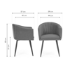 Стул на металлокаркасе Валета темно-синий, черный