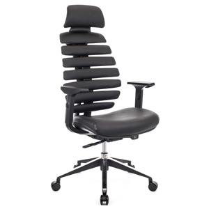 Кресло Everprof Ergo Black Кожа Черный