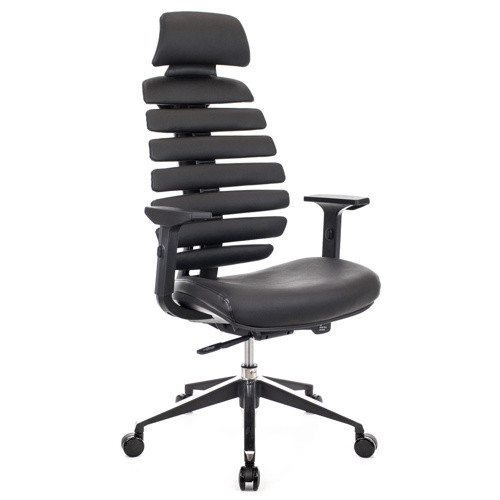 Кресло Everprof Ergo Black Кожа Черный