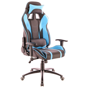 Кресло Everprof Lotus S16 Экокожа Голубой/Черный