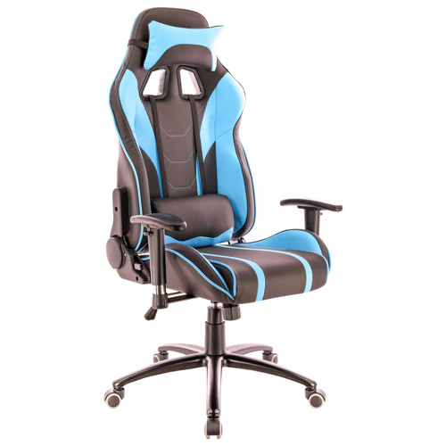 Кресло Everprof Lotus S16 Экокожа Голубой/Черный
