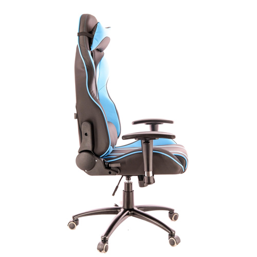 Кресло Everprof Lotus S16 Экокожа Голубой/Черный