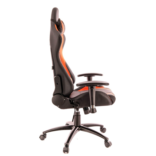 Кресло Everprof Lotus S2 Экокожа Черный/Оранж